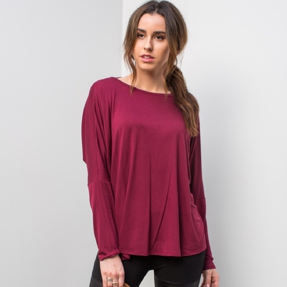 Cranberry Crochet Detail Top - Picture 6 of 7